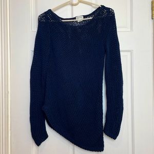 Club Monaco Navy Italian yarn Knit Sweater - XS